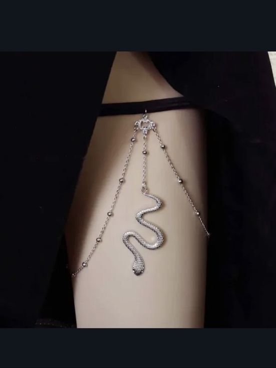Accessories - Silver Snake Body Garter